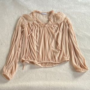 Zara blush blouse